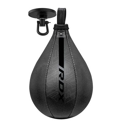 Ballon-poire de vitesse RDX Kara en cuir avec pivot en acier Ballon-poire de vitesse RDX Kara en cuir avec pivot en acier