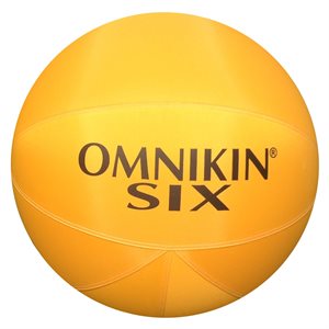 Ballon OMNIKIN® «Six» jaune, 46 cm (18")