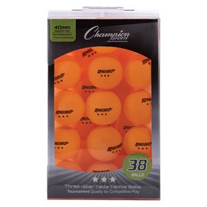 38 balles de tennis de table, orange