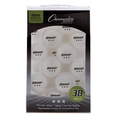38 balles de tennis de table, blanche