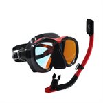 Masque de plongée série pro Scaup Coral avec tuba pour adultes