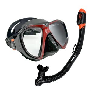 Masque de plongée Scaup SIRENAS avec tuba à soupape, adulte