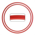 Paire de cerceaux robustes striés, 24" et 28", rouges