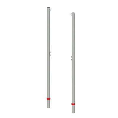 Paire de poteaux de badminton simple en acier, 5 cm (1-7 / 8")