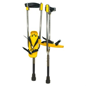 Paire d'échasses Actoy, capacité de 110 lb, jaunes