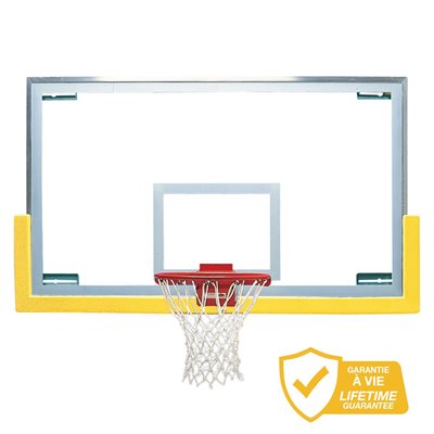 Panneau de basketball en verre Bison 42"x72" Panneau de basketball en verre Bison 42"x72"