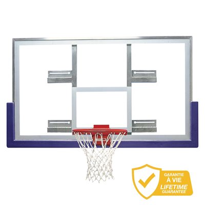 Panneau de basketball en verre Bison 42"x72" avec conversion Panneau de basketball en verre Bison 42"x72" avec conversion