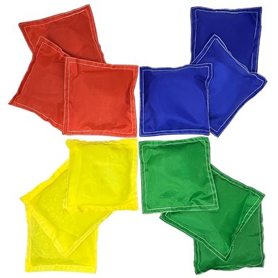 12 sacs de fèves 4"x4", polyester