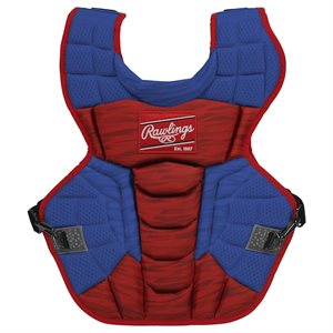 Plastron de receveur de baseball Rawlings Velo 2.0, adulte, 15-½"
