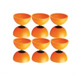 6 diabolos en caoutchouc et livret, 4"