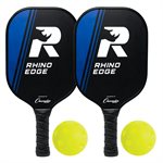 2 palettes de pickleball en bois, 2 balles