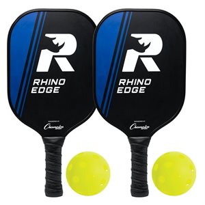 2 palettes de pickleball en bois, 2 balles