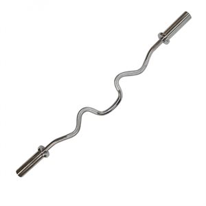 Barre olympique E-Z Curl rapprochée