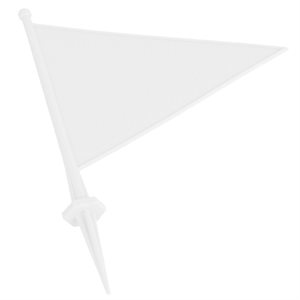 Field Flag Marker with Spike, White