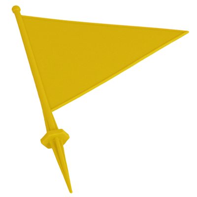 Fanion marqueur avec piquet, jaune Fanion marqueur avec piquet, jaune