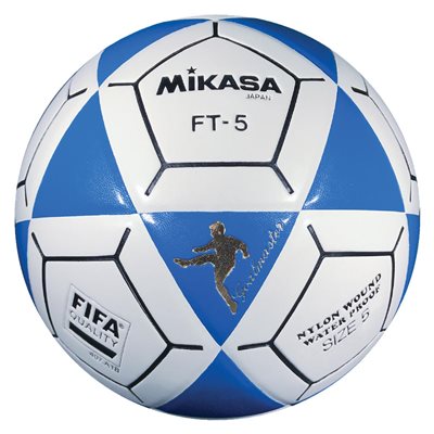 Synthetic Leather Soccer Ball, #5, Blue / White