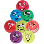 8 ballons souples avec visages amusants