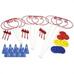 Ens. de frisbee golf extérieur, 9 cibles