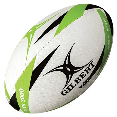 Ballon de rugby d'entraînement en caoutchouc Gilbert G-TR3000