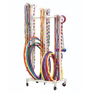 Chariot de rangement en PVC pour cordes à sauter et cerceaux
