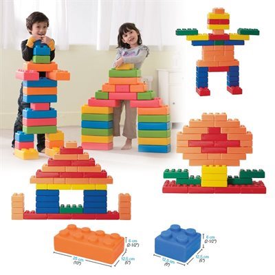 45 briques en plastiques WePlay