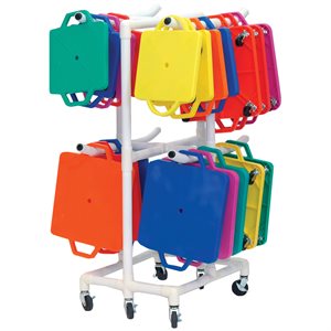 Chariot à planches à roulettes en ABS, capacité de 48 planches