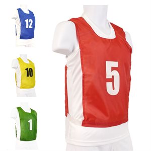 12 dossards JUNIOR numérotés #1-12