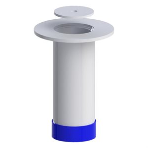 Ancrage en acier zinc avec couvercle, 4,8 cm (1-7 / 8")