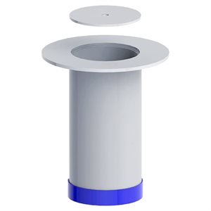 Ancrage en acier zinc avec couvercle, 8,9 cm (3-½")