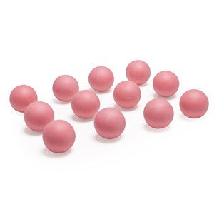 12 balles d'entrainement de lacrosse, roses