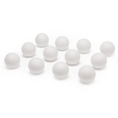12 balles d'entrainement de lacrosse, blanches