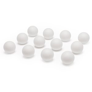 12 balles d'entrainement de lacrosse, blanches
