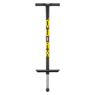 Bâton sauteur QU-AX, capacité de 80 kg (176 lb), noir