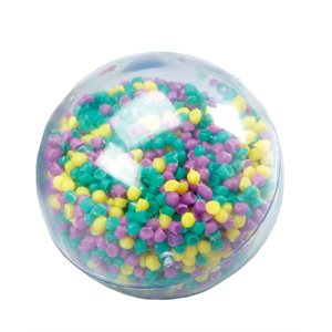 Balle transparente en vinyle Squellet remplie de billes