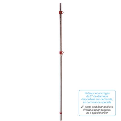Poteau de volleyball simple, sans treuil, 4,8 cm (1-7 / 8")