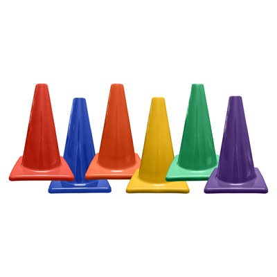 6 cônes en PVC souple, 12" 6 cônes en PVC souple, 12"