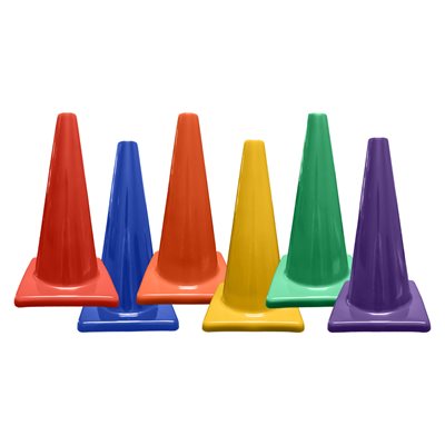 6 cônes en PVC souple, 18"