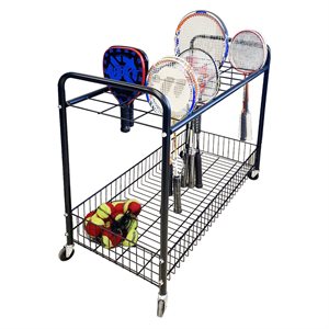 Chariot à raquettes à 2 étages en acier peint