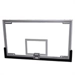 Panneau de basketball rectangulaire en vitre, montage avant