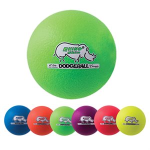 6 ballons Rhino Skin en mousse 6", couleurs fluorescentes