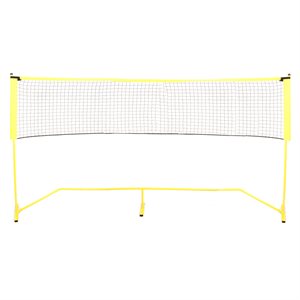 Filet et poteaux de tennis et volleyball portatifs en aluminium