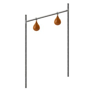 Structure de ballon-poire double permanente ajustable, 72" x 72"