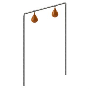 Structure de ballon-poire double permanente, 74" x 72"