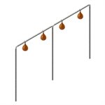 Structure de ballon-poire quadruple permanente, 144" x 72"