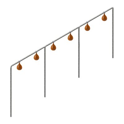 Structure de ballon-poire sextuple permanente, 216" x 72"