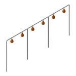 Structure de ballon-poire sextuple permanente, 216" x 72"