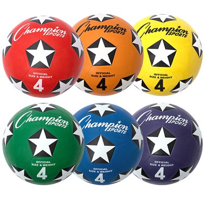6 ballons de soccer en caoutchouc Champion