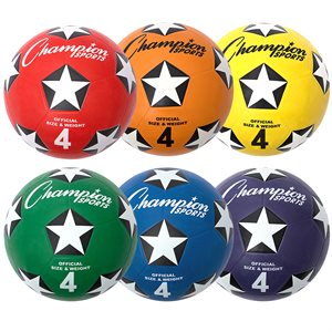 6 ballons de soccer en caoutchouc Champion