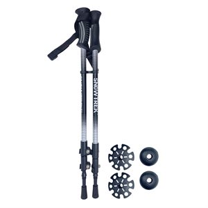 Paire de bâtons SNOWTREK télescopiques en aluminium