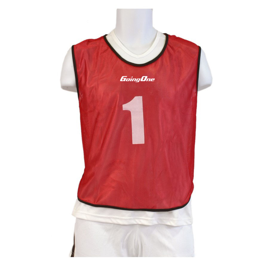15 dossards mesh #1-15, rouge